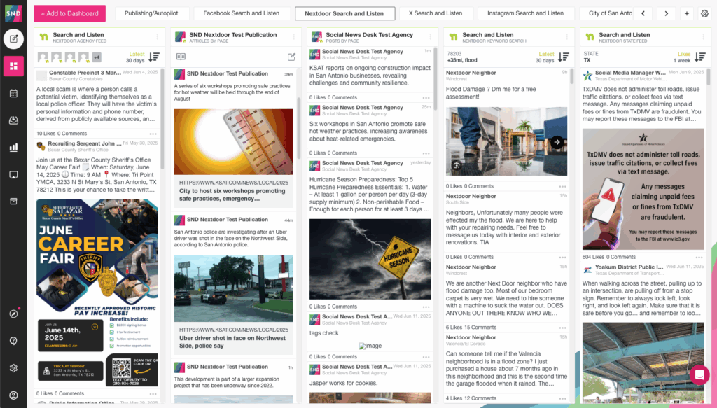 SND Dashboard - Search & Listen