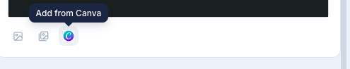 Canva button in Post Composer
