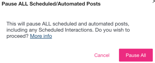 Pause All Scheduled/Automated Posts Window